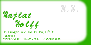 majlat wolff business card